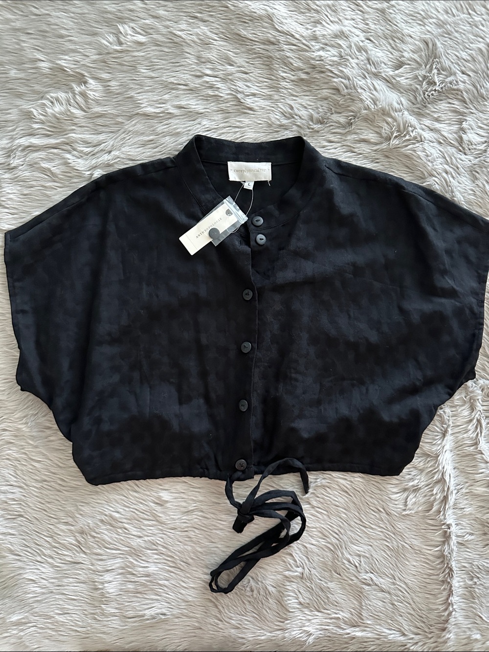 Anthropologie Corey Lynn Carter Aubrey Textured Crop Top - Picture 4 of 9
